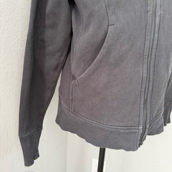 LULULEMON Scuba Full Zip Hoodie Sweatshirt Black Sz 10 - Picture 10 of 14